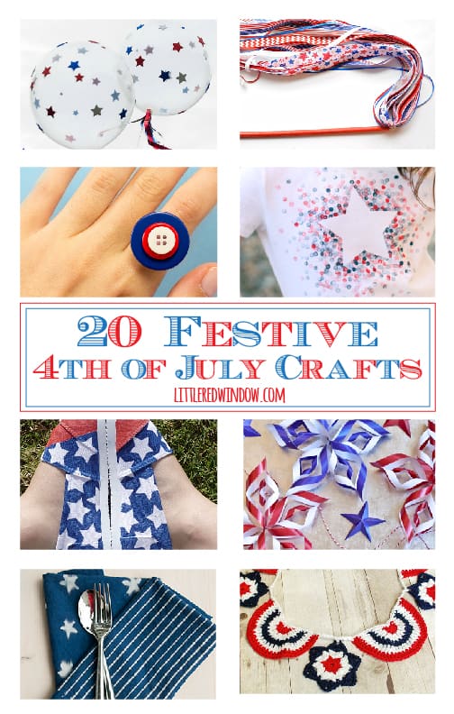 20 Festive 4th of July Crafts! | littleredwindow.com