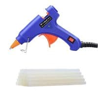 Hot Glue Gun, TopElek Mini Glue Gun Kit with 30pcs Glue Sticks, High Temperature Melting Glue Gun for DIY Small Projects, Arts and Crafts, Home Quick Repairs,Artistic Creation(20 Watts, Blue)