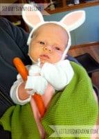 baby wearing bunny costume