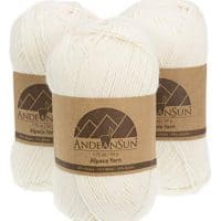 Fingering Alpaca Yarn Blend (Weight #2) FINE, Sport, Baby Skeins - Set of 3 SKEINS - 654 Yards Total - 150 Grams - 5.28 Ounces Total