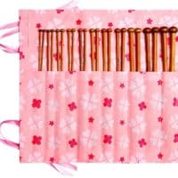 Fairycece Bamboo Knitting Needles Set Knitting Needle Case Knitting Kits for Beginners