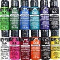 FolkArt Multi-Surface Paint Set (2 Ounce), PROMO830 No.1 (12-Pack)