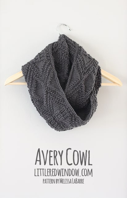 Avery Cowl | littleredwindow.com | You'll love this cozy geometric cowl knitting pattern by Melissa LaBarre as much as I do!