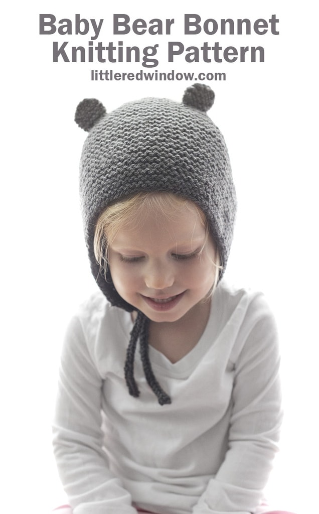 baby bear bonnet knitting pattern