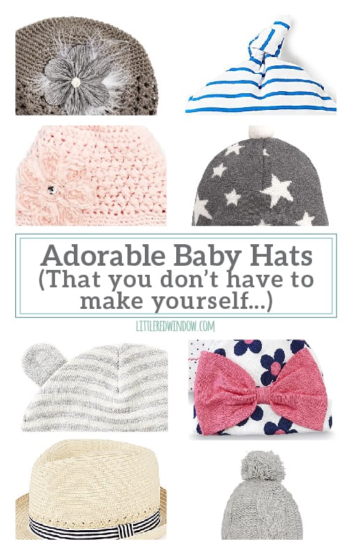 If you can't knit, crochet or sew, here are the CUTEST baby hat's that you don't have to make yourself!