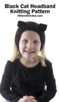 small Black Cat Headband Knitting Pattern 01 littleredwindow