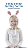 small Bunny Bonnet Knitting Pattern 01 littleredwindow