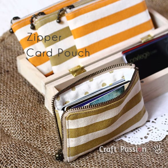 Zippered DIY wallet from Craft Passion