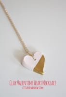 Air Dry Clay Valentine's Day Heart Pendant | littleredwindow.com