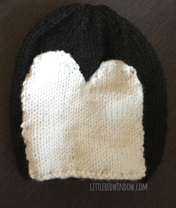 Cozy Penguin Hat Knitting Pattern, adorable for babies and toddlers! | littleredwindow.com