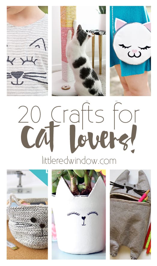 20 Crafts for Cat Lovers! | littleredwindow.com