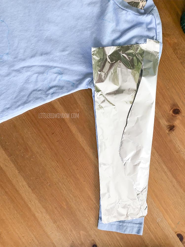 When fabric painting on a tshirt for your DIY butterfly costume, don't forget to line the inside of the shirt with foil so the paint doesn't bleed through!