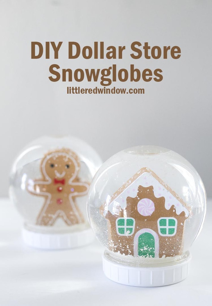 Easy DIY Dollar Store Snowglobes, get the tips and tricks to make sure your DIY snowglobe works!