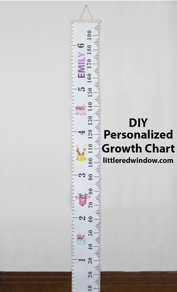 Make this adorable and SUPER EASY DIY Personalized Growth Chart to document your little ones!