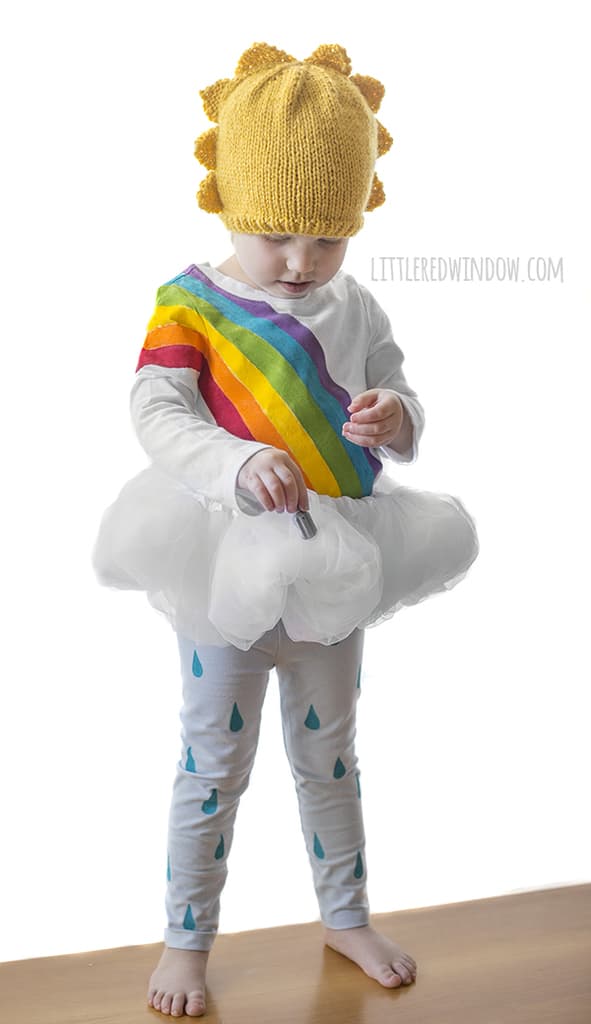 Golden Sun Hat knitting pattern, a fun, charming, bright pattern for your little sunshine, in newborn, baby and toddler sizes!