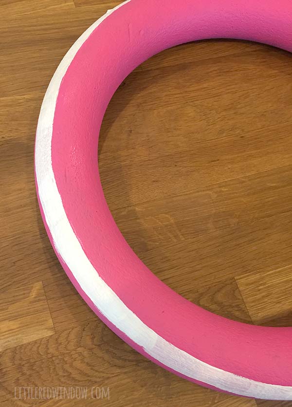 Cute DIY Summer Watermelon Wreath craft, whip up this fun colorful wreath for your front door this summer! | littleredwindow.com