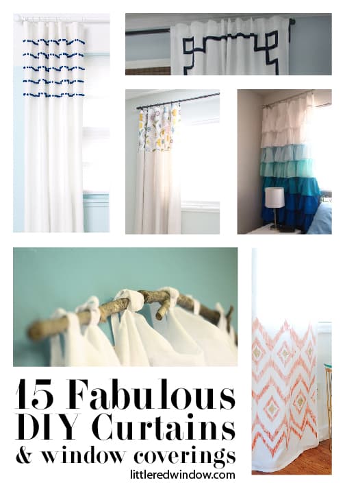 15 Fabulous DIY Curtains, Shades and Window Coverings | littleredwindow.com