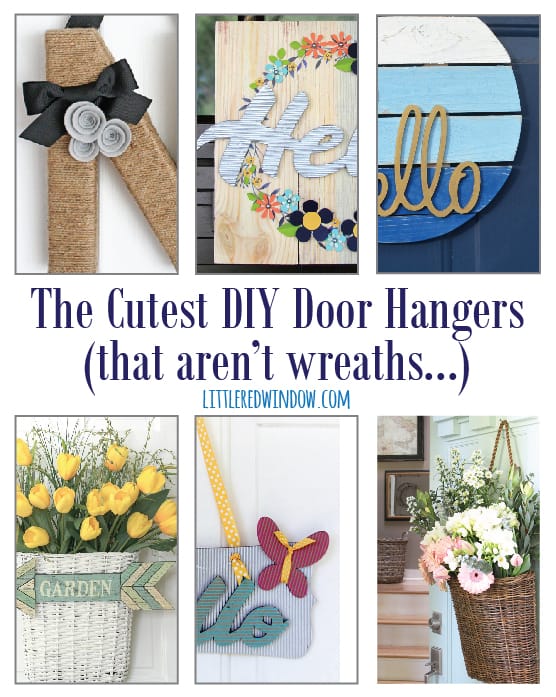 The Cutest DIY Door Hangers (that aren't wreaths...)! | littleredwindow.com