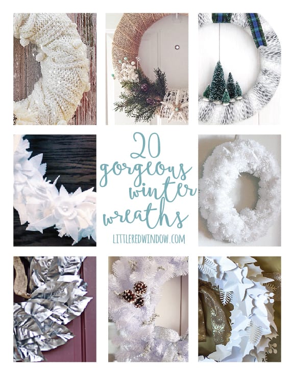 20 Gorgeous DIY Winter Wreaths that you can keep up all season long! | littleredwindow.com
