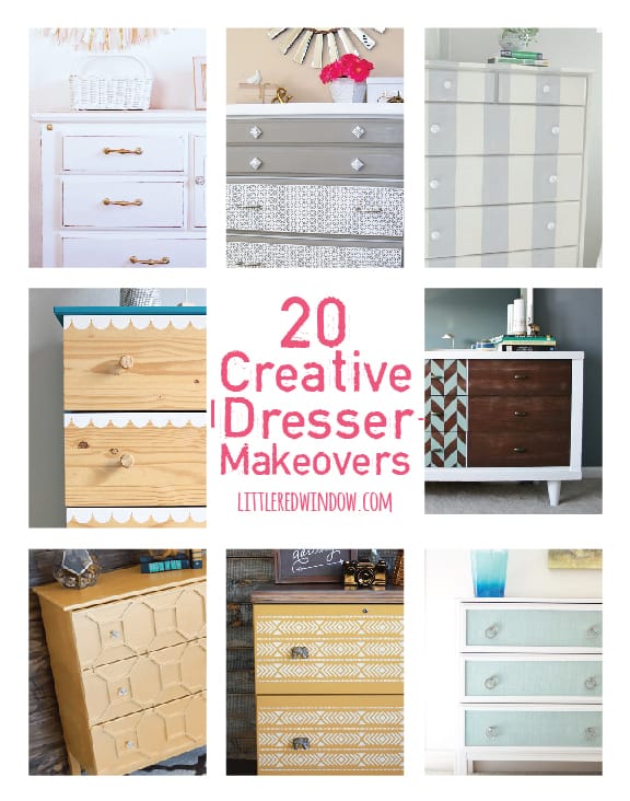 20 Creative DIY Dresser Makeover Ideas! | littleredwindow.com