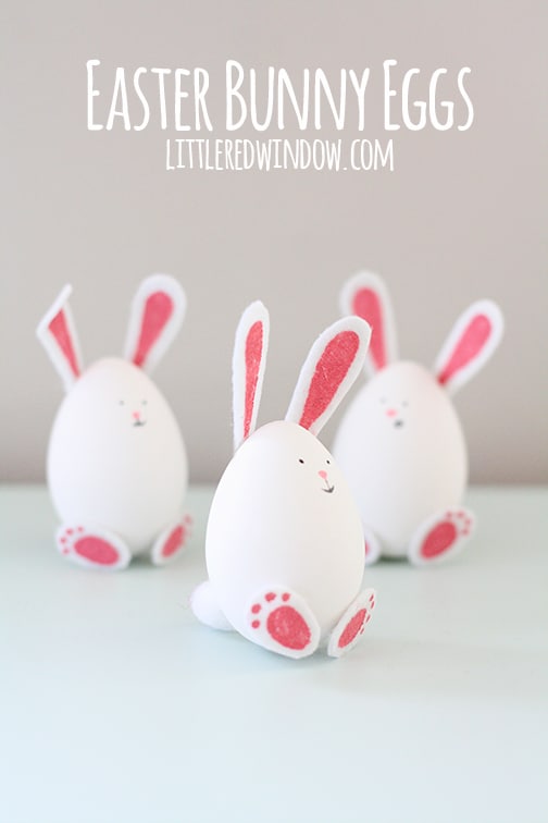 Easter Bunny Eggs | littleredwindow.com | These charming little bunnies are so easy to make!
