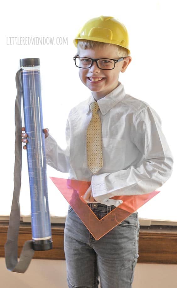 Put together this Easy Architect Costume for Halloween, it even has a