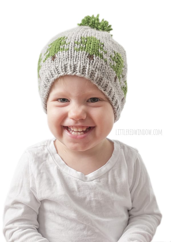 Christmas Tree Farm Hat Knitting Pattern, a fair isle knitting pattern for newborns, babies and toddlers! | littleredwindow.com