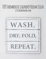 DIY farmhouse laundry room sign