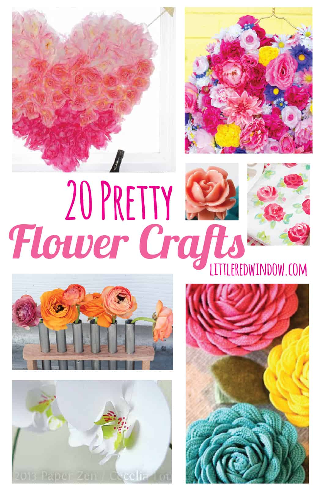 20 Pretty Flower Crafts | littleredwindow.com | Get inspired by some beautiful flower craft projects!