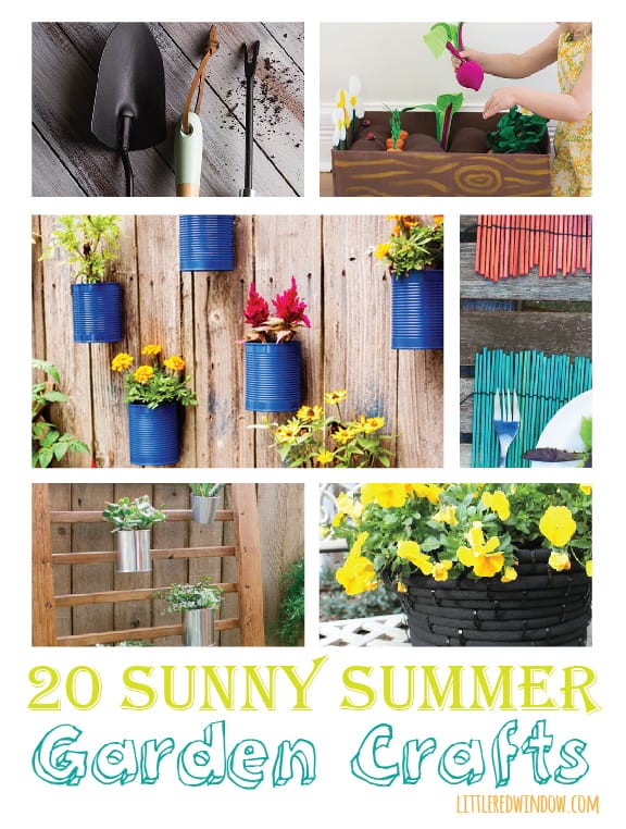 20 Sunny Summer Garden Crafts | littleredwindow.com