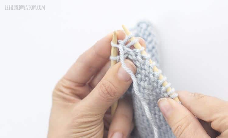 To pfb, wrap the yarn around the right needle and pull through a second time