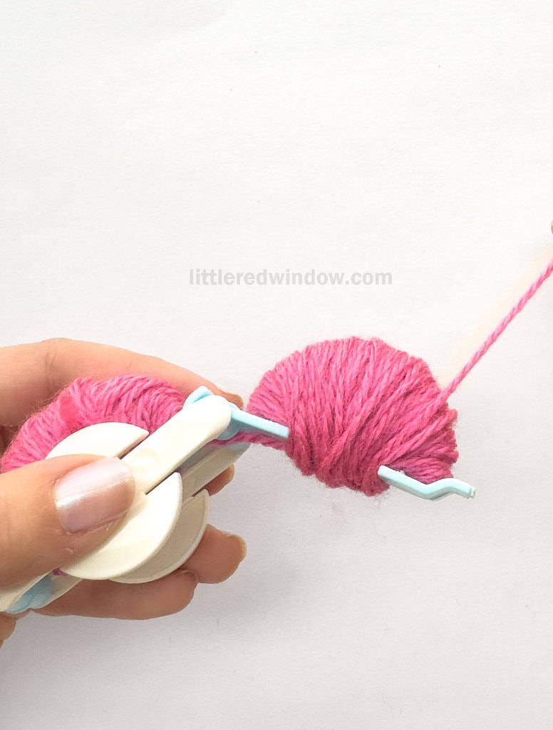 Keep winding until the arches are filled almost all the way straight across the bottom.