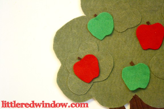 Apple Tree Felt Board by Little Red Window