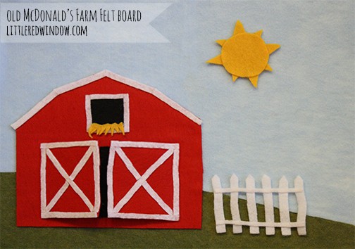 Old McDonald's Farm Felt Board by Little Red Window