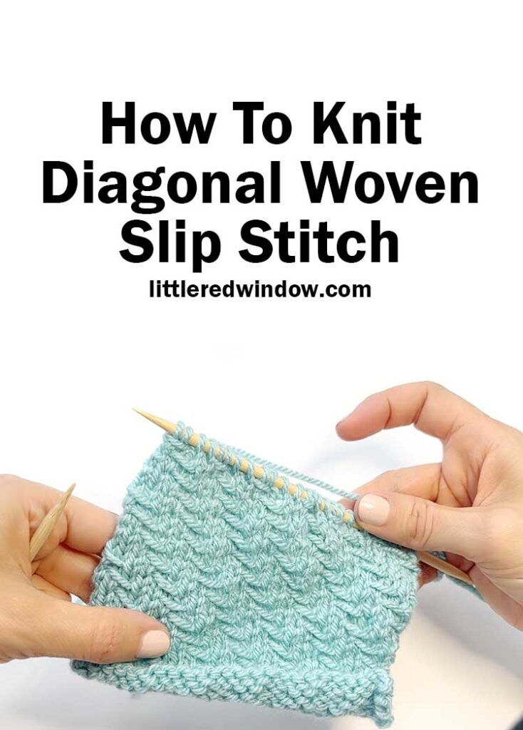 This gorgeous diagonal woven slip stitch knitting pattern looks intricate but it's actually incredibly easy to knit, let us show you how!