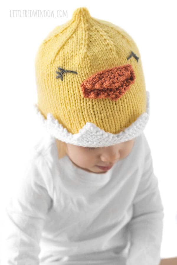 The Little Chick baby hat would fit right in on a farm!