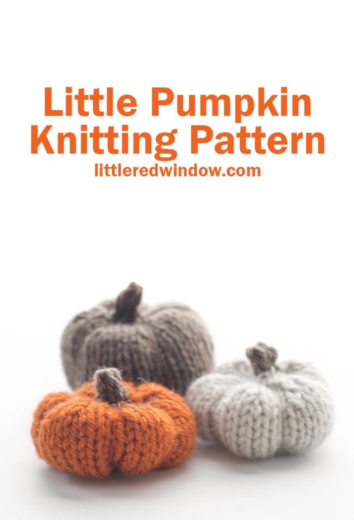 The Little pumpkin knitting pattern, the perfect adorable fall home decor accessory, you can knit them up in just a few minutes!