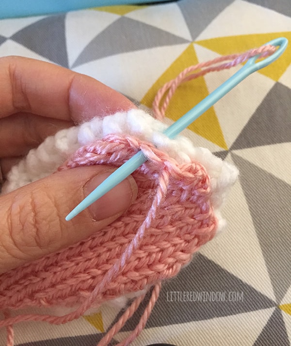 Free Little Lamb Hat Knitting Pattern for babies! | littleredwindow.com