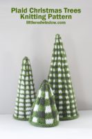 small plaid christmas trees