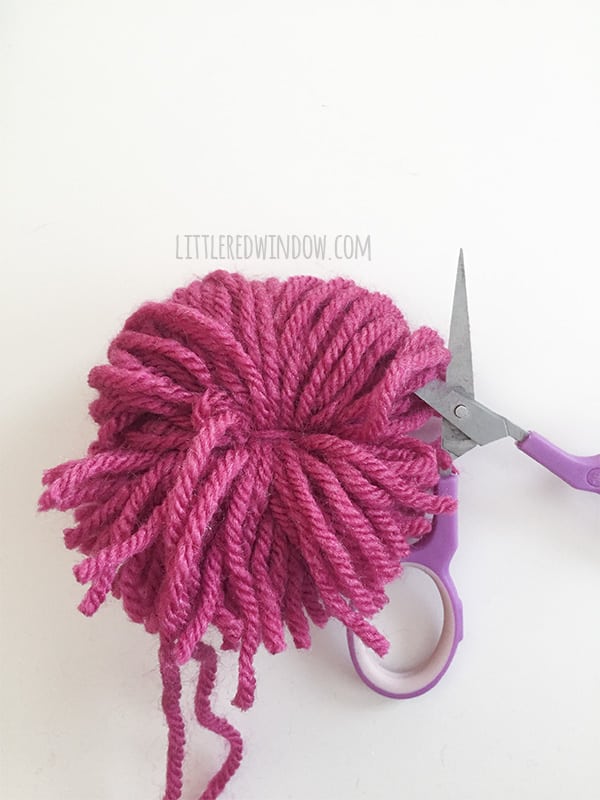 How to make a pom pom with yarn - littleredwindow.com