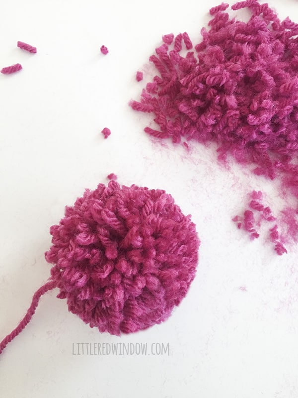 How to make a pom pom with yarn - littleredwindow.com