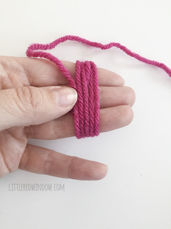 How to make a pom pom with yarn - littleredwindow.com