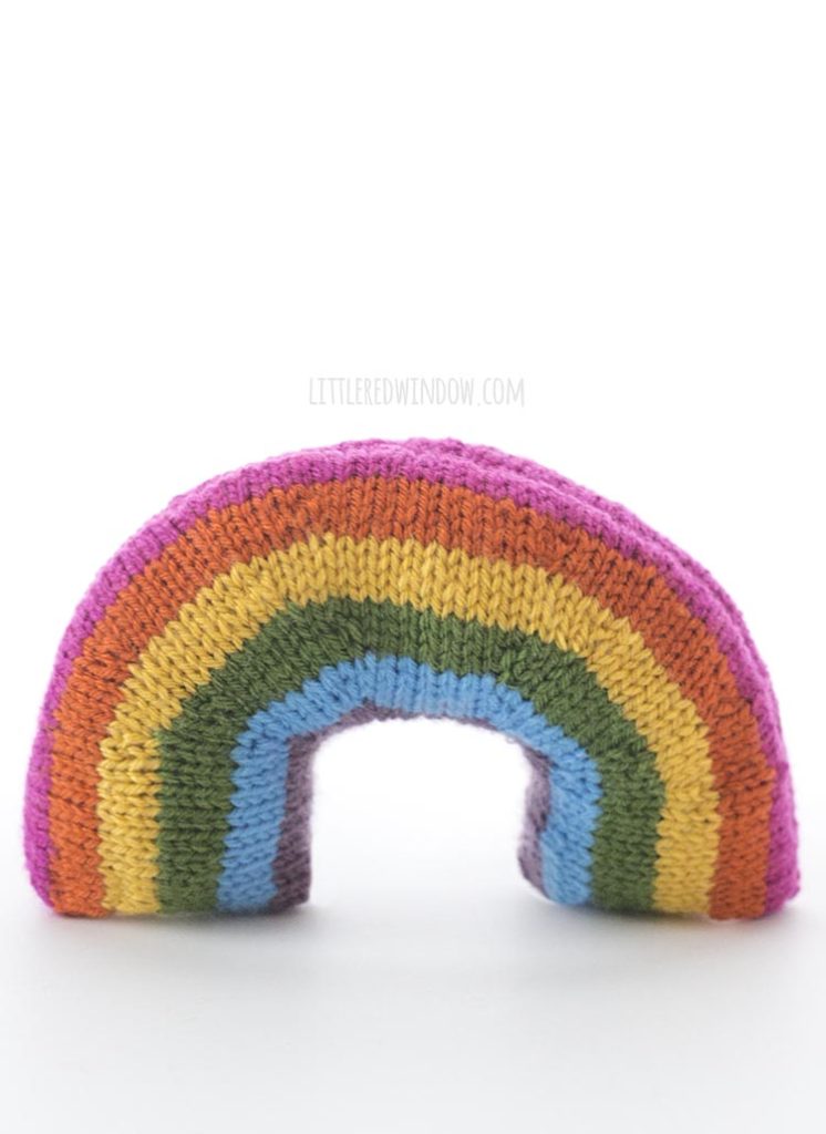 This adorable rainbow knitting pattern is a quick and easy project guaranteed to bring joy and color into your life!