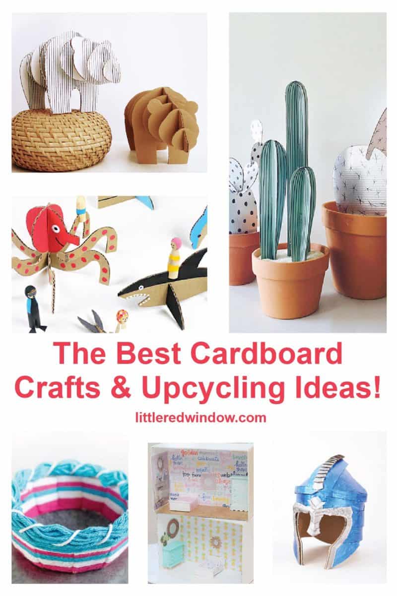 The best cardboard crafts & upcycling ideas, use your old cardboard boxes to make something fabulous!