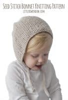 Seed Stitch Bonnet Knitting Pattern_01_littleredwindow | littleredwindow.com