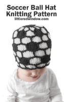 small Soccer Ball Hat Knitting Pattern 01b littleredwindow