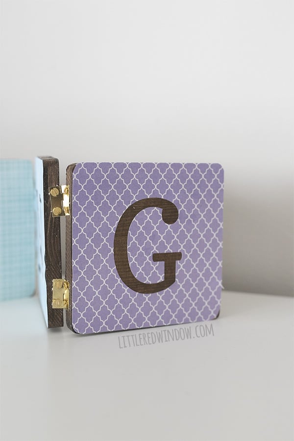 DIY Spring Rainbow Sign, make a cute hinged wooden sign to celebrate SPRING! | littleredwindow.com