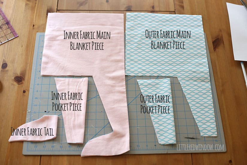 Sew an adorable Mermaid Stroller Blanket for your baby! | littleredwindow.com