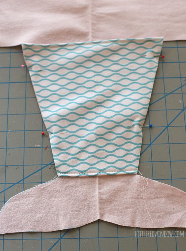 Sew an adorable Mermaid Stroller Blanket for your baby! | littleredwindow.com