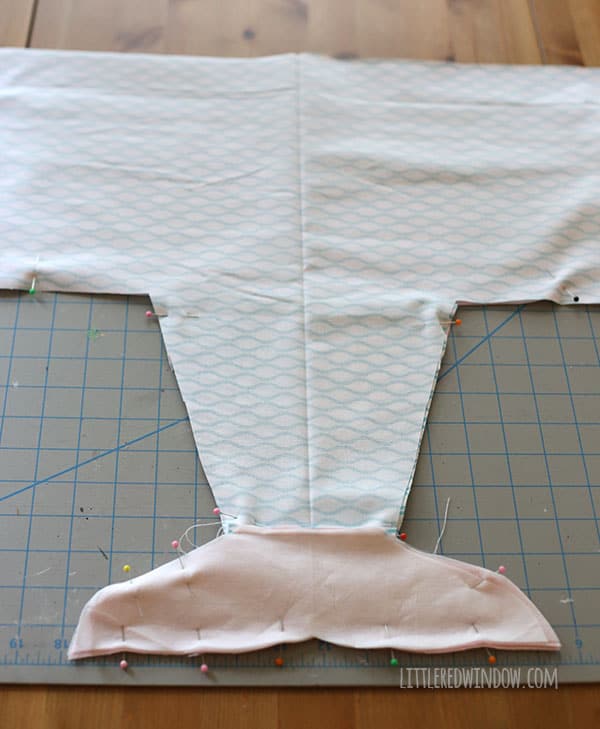 Sew an adorable Mermaid Stroller Blanket for your baby! | littleredwindow.com